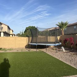 Trampoline and refrigerator