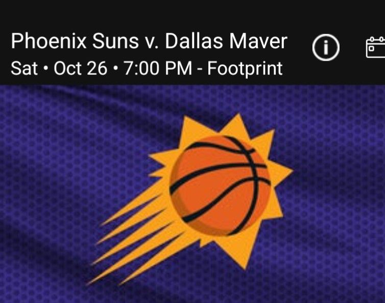 Phoenix Suns Vs Dallas Mavericks Tickets