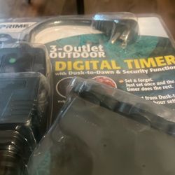 3 Outlet Outdoor Digital Timer 