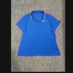 Nike Dri-FIT Blue Polo Shirt XL