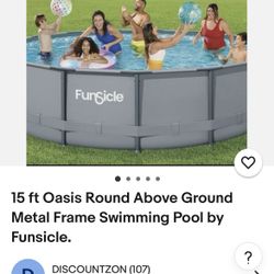 15 Feet Pool In Good Condition $250 OBO