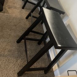 3 Wooden Bar Stools