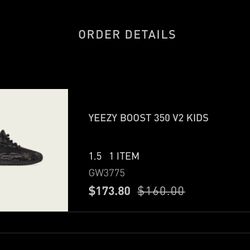 adidas Yeezy Boost 350 V2 Mx Rock Kids Size 1.5y