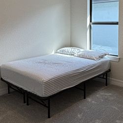 Full Mattress, Metal Bed Frame, Baby Crib Toddler Bed