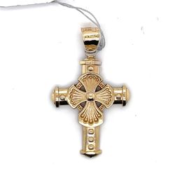 10kt Gold Pendant Studded Cross 2.10grams 142172 11