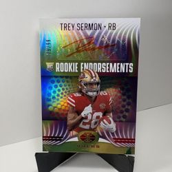 Trey Sermon Rookie Auto /99 – Rookie Endorsements 49ers