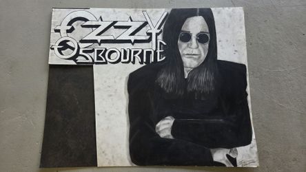 Ozzy Osbourne Youth Hand-Drawn Portrait 40"x32"