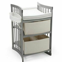 STOKKE CARE changing table (grey nursery baby diaper station desk shelf)