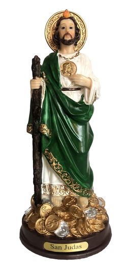 9” St. Jude Coins Money Statue Imagen San Judas Tadeo