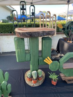 Wood Cactus Table