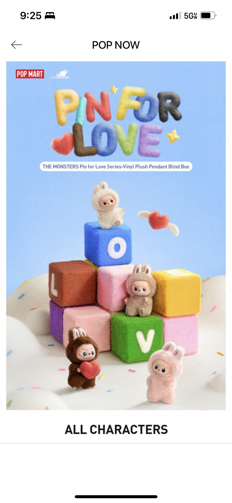 Authentic Labubu Pin For Love Blind Box