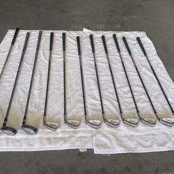 Set Of Crystal Cat Irons/ Golf Club