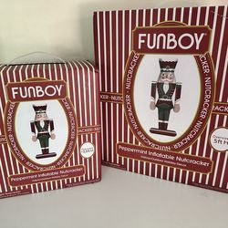 NEW FUNBOY Inflatable Peppermint Nutcracker Set – 3.5 ft & 5 ft Holiday Yard Decor