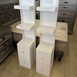New White Shelves With Drawers