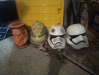 Disney parks Star Wars popcorn buckets set of three with stormtrooper bank