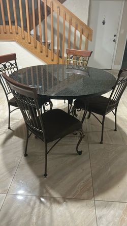 Granite table and 4 chair
