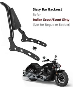 21 Inches Black Sissy Bar Backrest Compatible for Indian Scout 2015-2023, Scout Sixty 16-23,