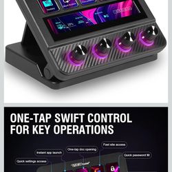 Macro Pad, Streaming Deck Stream Controller Soundboard Keypad, Programmable Keys USB Shortcut Keyboard for Gamer Streamer, Audio Mixer for OBS, YouTub