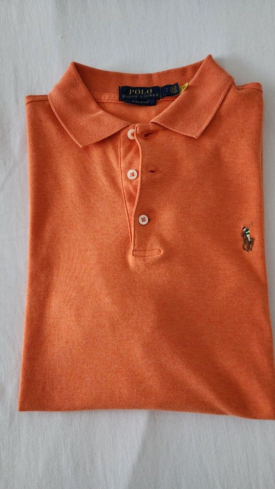 Mens POLO Ralph Lauren classic fit light orange shirt Size S