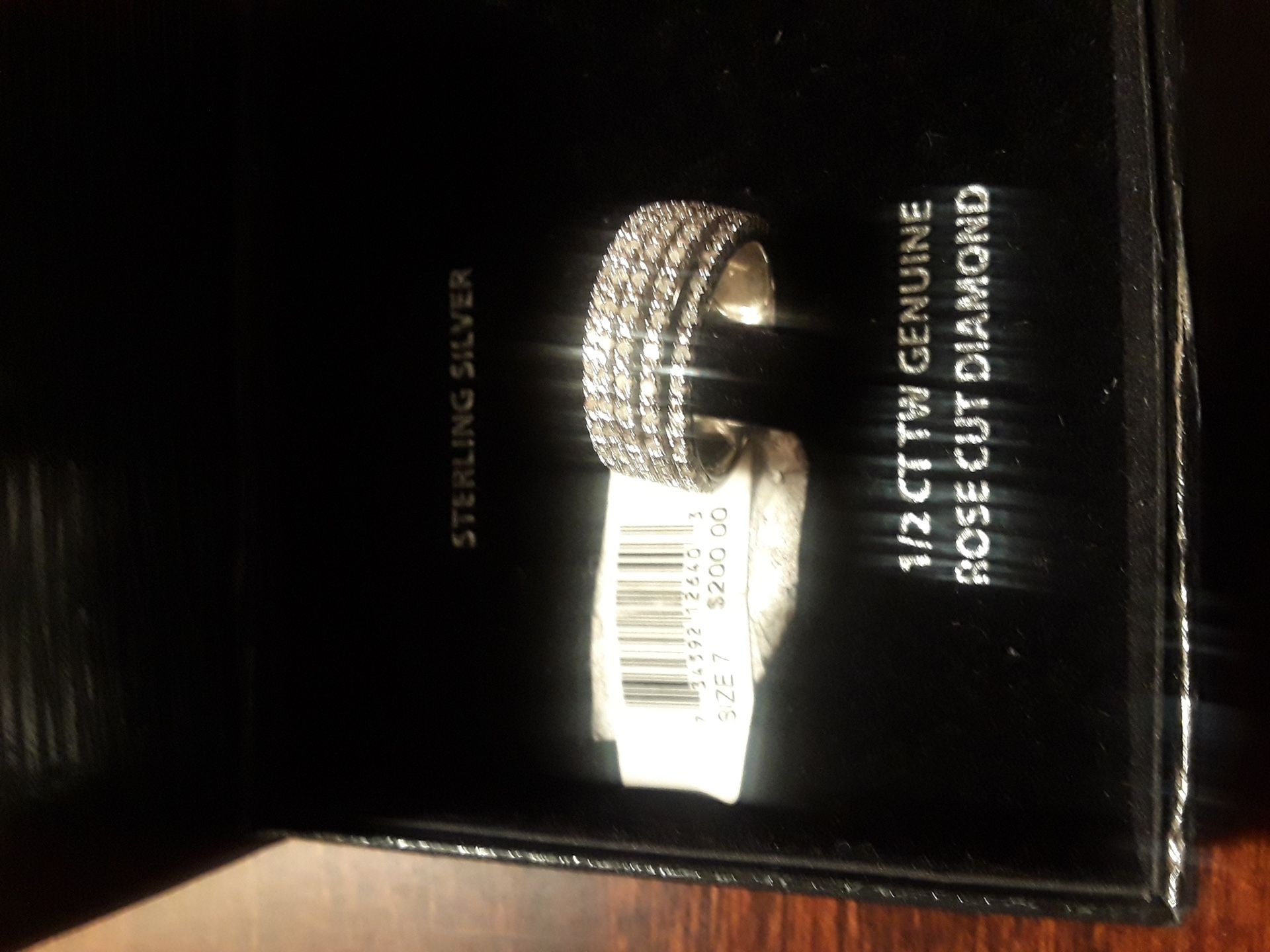 Sterling Silver Dimond Ring size 7 pet and smoke free home