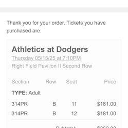 Dodgers Tickets (NEED GONE ASAP)