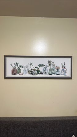 Framed Botanical Vase Wall Art Print