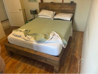West Elm Queen Pine Bed Frame