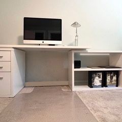 Office Desk With Shelving Unit