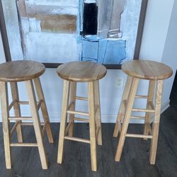 Wooden Bar Stool Chairs Counter Height 29”