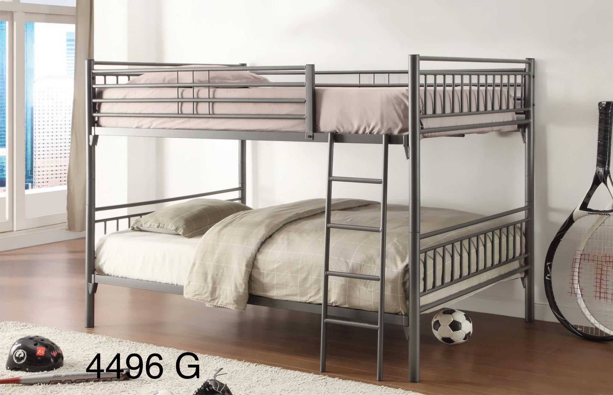Twin/Twin, Twin/Full, or Full/Full Metal Bunk Bed – Includes Mattresses