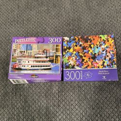 300 piece adult jigsaw puzzles- 2 count