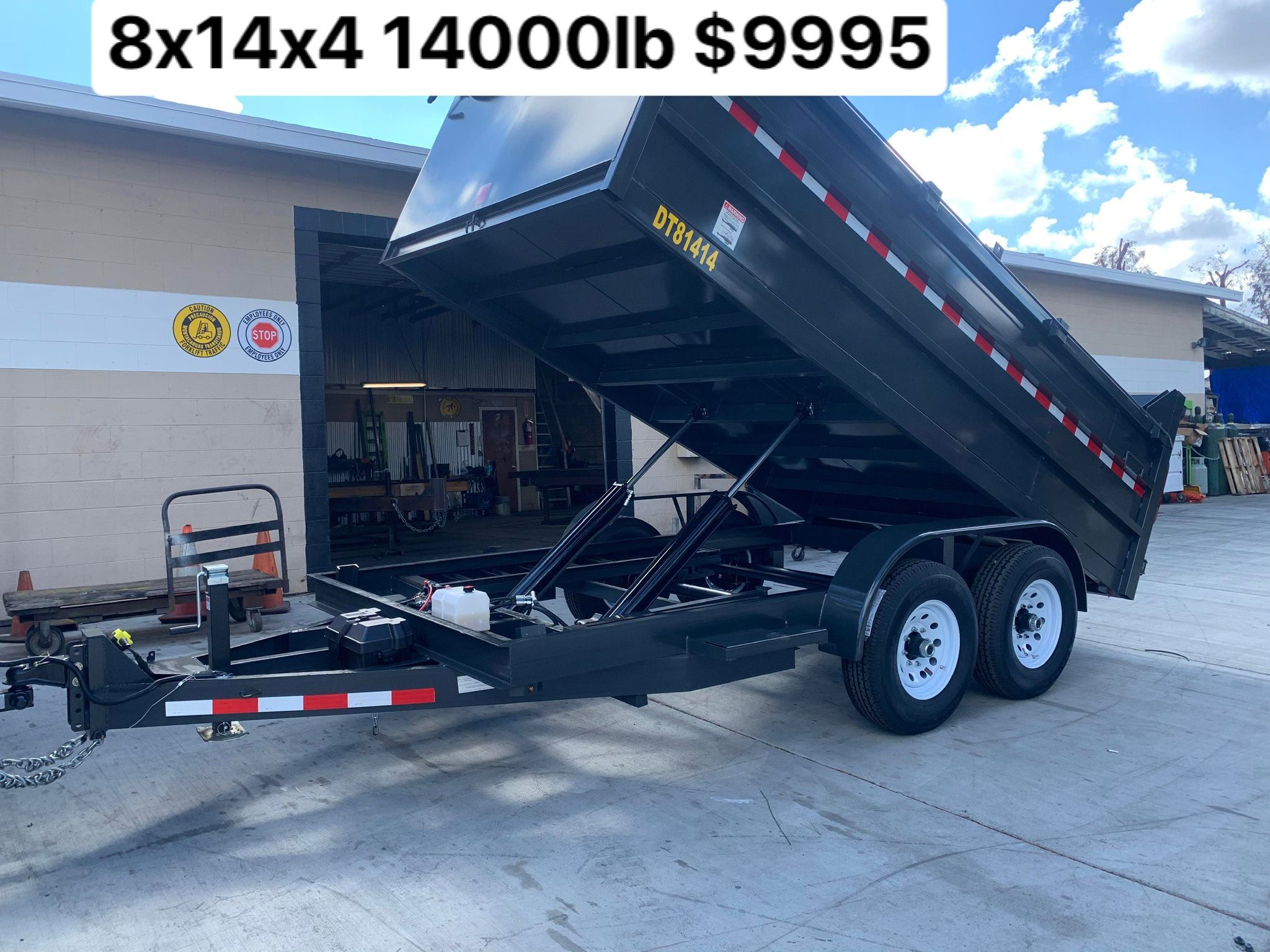 New Dump 8x14x4 14000lb Gvw $9995 + Tax Lic