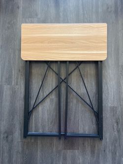 Folding Desk with Wood Top and Metal Frame