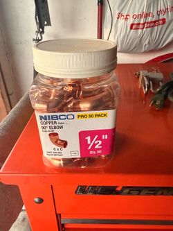 NIBCO 1/2" Copper 90° Elbow Fittings – 50 Pack