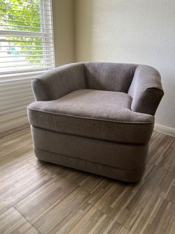 Gray Swivel Accent Chair