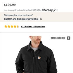 Carhart sherpa lined jacket 2xl