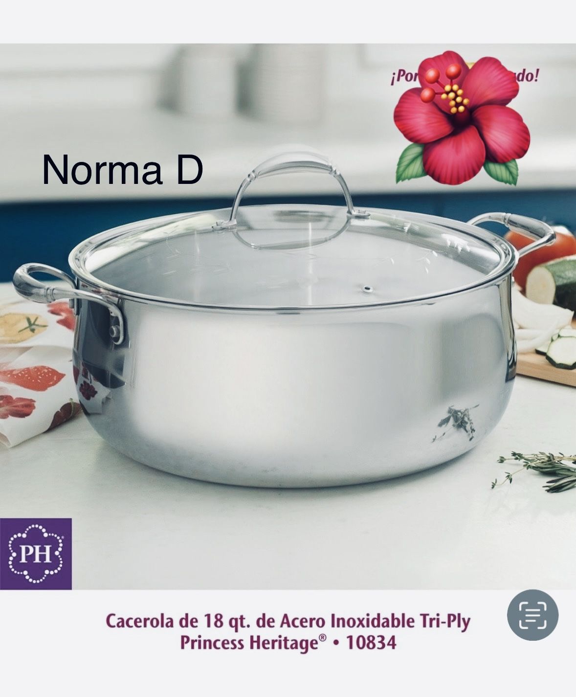 Olla De 18 Qts Tri-ply Nueva En Su Caja ๐บ Princess House ๐บ