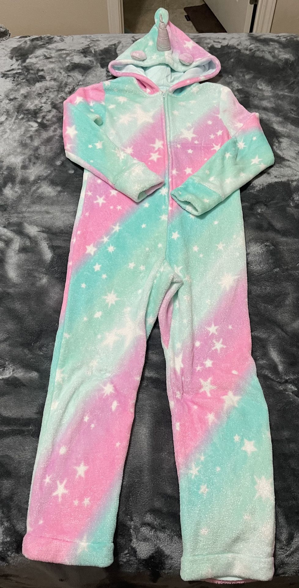 Girl one piece Justice Unicorn Onesie / Costume With Detachable Feet