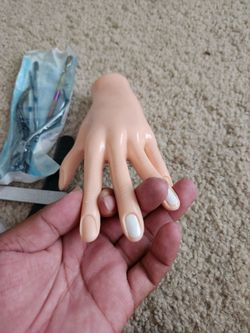 Manicure practice fake hand