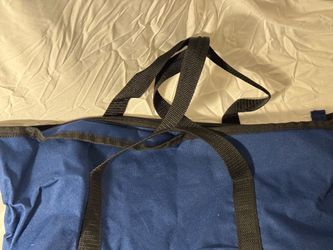 Large Blue Canvas Duffel Bag