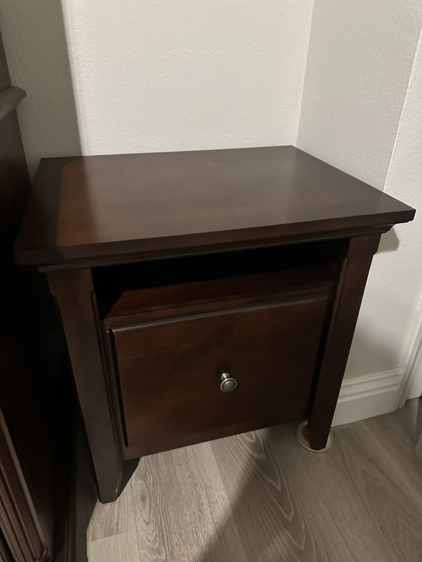 Nightstand filing cabinet