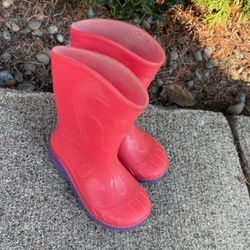 Girls Rain Boots Size 6-7T 