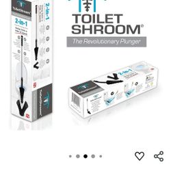 Toilet Shroom 2 In 1 Plunger And Squeegee Brush
