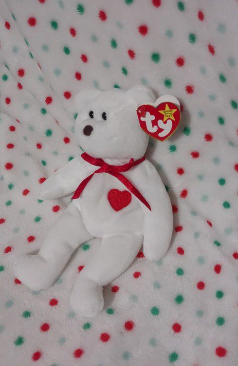 TY Valentino The Bear Plush Beanie Baby Retired No Longer Sold In Stores