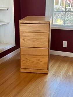 Oak filing cabinet