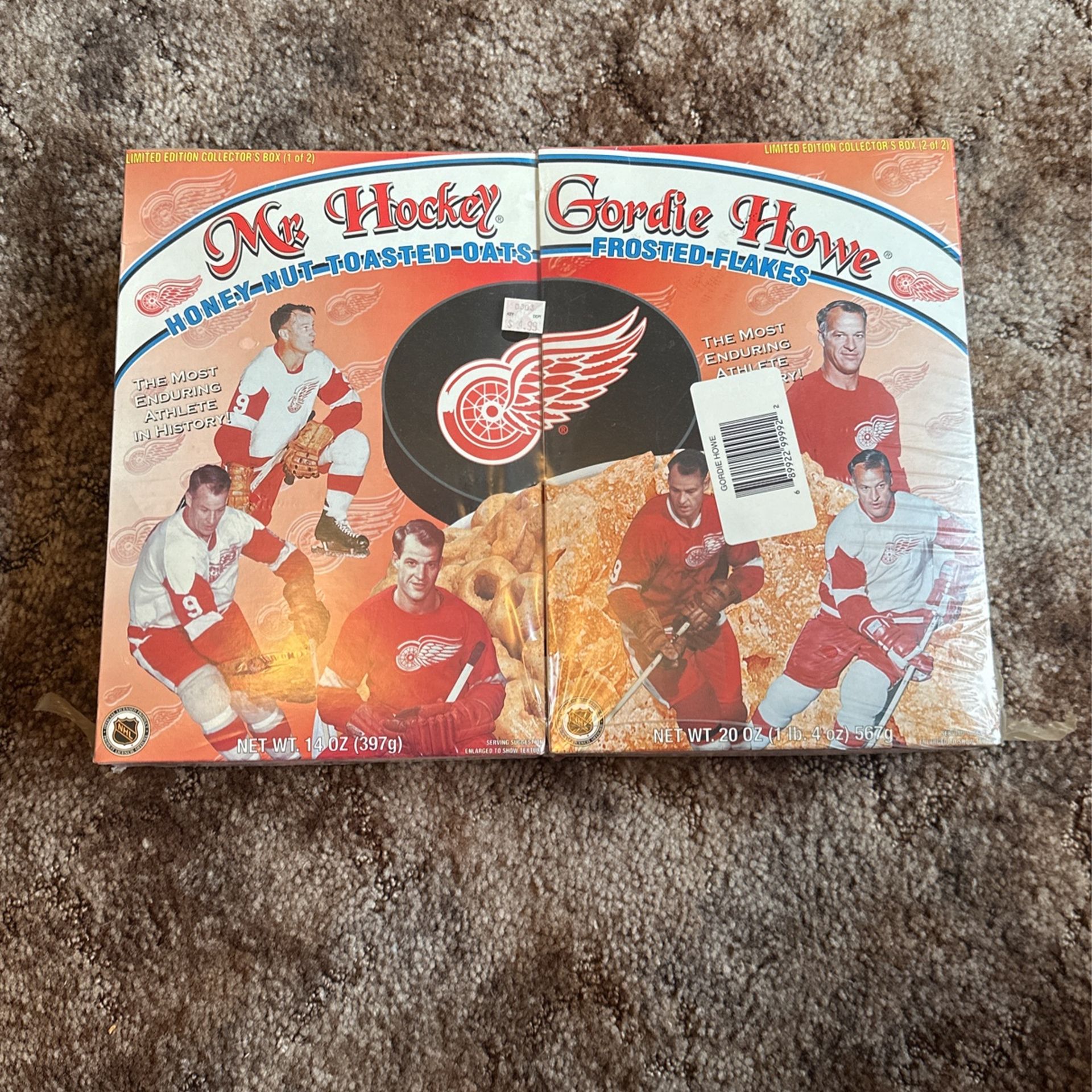 Mr. Hockey Gordie, Howe Unopened Cereal Boxes