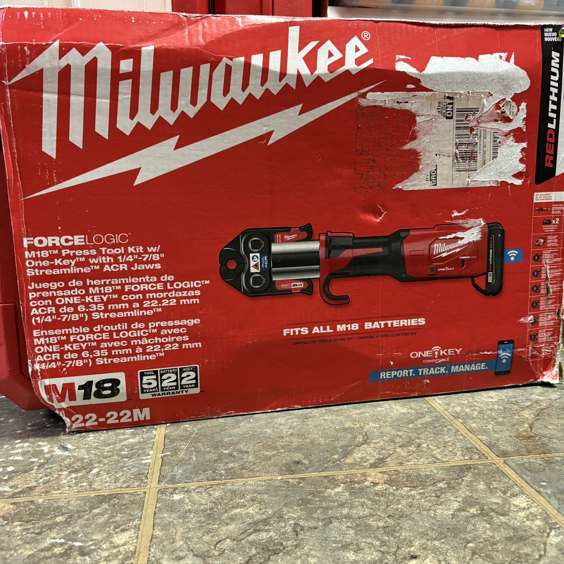 Milwaukee New FORCE LOGIC M18 Press Tool Kit W / One Key