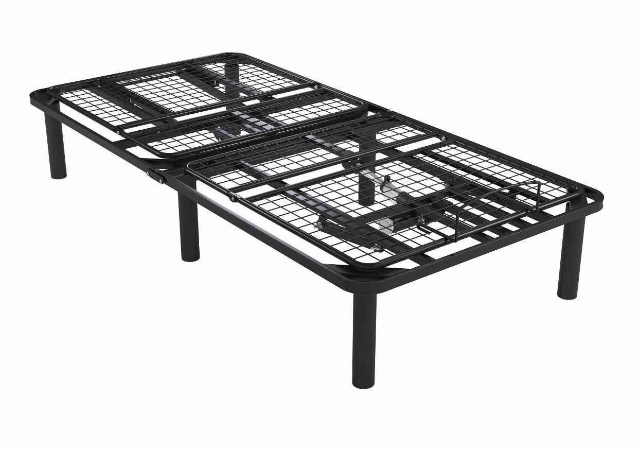 NEW Power Adjustable Metal Bed/Foundation, Black Metal, Twin XL for