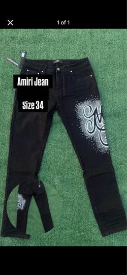 Amiri Jeans Black RhineStones Size 34
