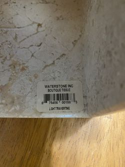 Travertine Tissue Box